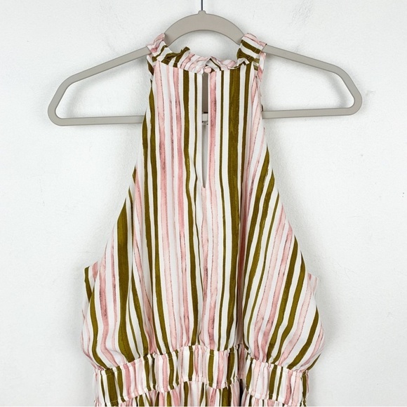 Nine West Striped Halter Sleeveless Maxi Dress Sz XXL - Picture 5 of 9